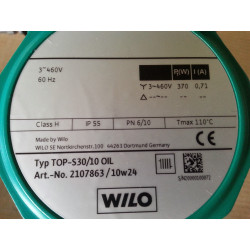 image: Pompa Wilo TOP-S 30/10 OIL trójfazowa Nowa z gwarancją