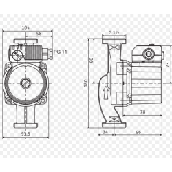 Pompa C.O. Wilo RS 25/4-3 180mm 