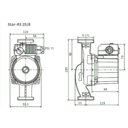 Pompa Wilo star-rs 25/8-3 RSG