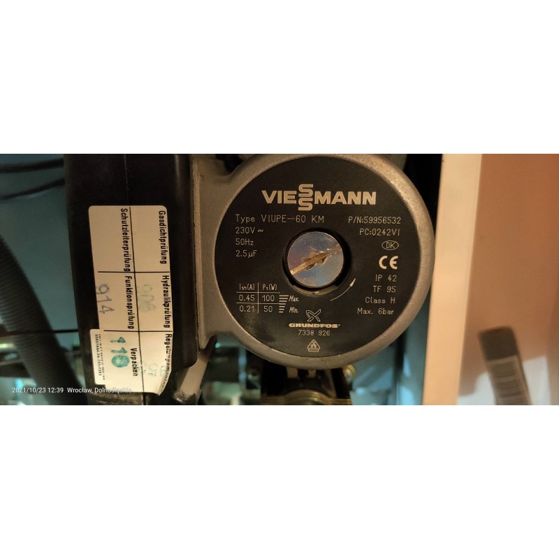 Dobór zamiennika silnika pompy Grundfos Type VIUPE 60 KM P/N:59956532 do kotła Viessmann Vitopend 20 WB20