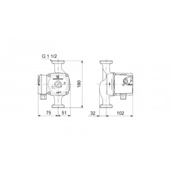 Pompa C.O. Grundfos LFP 25POr60C 90Watt  