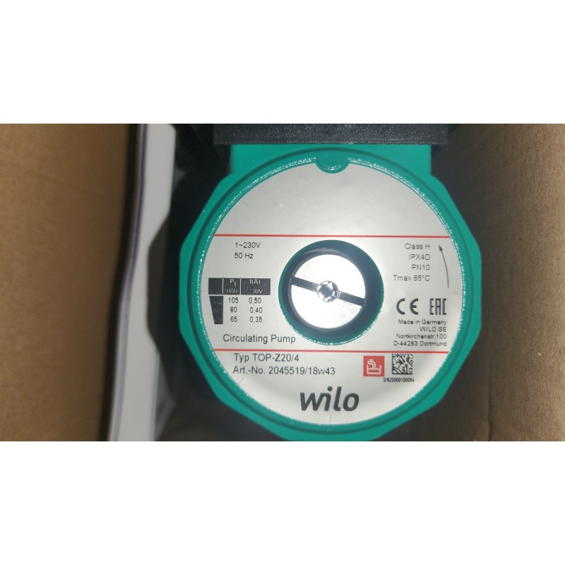 Pompa c.w.u. Wilo TOP-Z20/4 Art.-No. 2045519